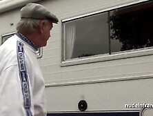 Redhead chick hard double penetration in a team fuck with Papy Voyeur