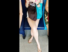 Candid Sexy Girl Cross Leg In Sg Mrt !!