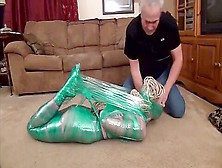 Lew Rubens Chloe Green Plastic Wrap Hogtie