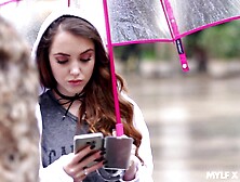 Slender Brunette Loves Doggy Pounding Until She Cums