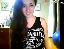 Omegle Girl With Big Tits Talked Into Masturbating
