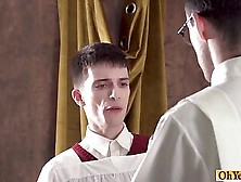 Young Altar Boy Obeys Father And Gets Ass Banged Hard