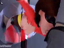 Elastigirl Gets Slammed Over And Over Again