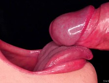 Close Up: Rub Your Rod On My Tongue And Cum In Throat! Carnal Licking And Teasing The Frenulum Asmr