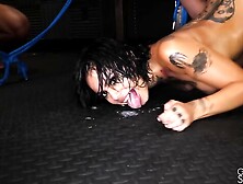 Ohh,  That's NAAASTY Licking Cum Off The Floor!