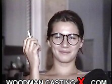 French amateur brunette glasses