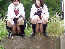 Japanese Teenagers Urinating In Public