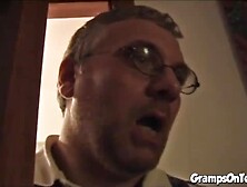 Chubby Teen Fucks Pervy Grandpa After Handjob