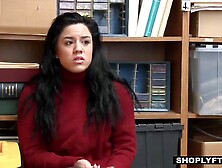 teen 18+ Monica Gets Caught Using A Clever Shoplifting Trick