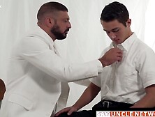 Sayunclenetwork. Com - Submissive Daddy Banged Raw By His Young Mormon Pupil