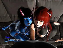 Goth Redhead and Demon Blowjob- Bound by Lust #4- Gameplay