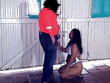 Fucking A Lucky Rappi Delivery Guy.  I Make Him Cum On My Face After Fucking Me Without A Condom