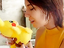 Cece Fucked Her Comforting Pokemon And Lets Him Fill Her