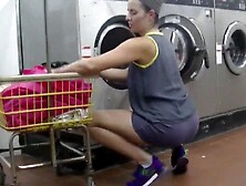 Helena Price Outside Laundry Upskirt Flashing Tease! Exhibitionist mom Vs