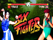 Christen Courtney & Rina Ellis in Sex Fighter: Chun Li vs.  Cammy XXX Parody - Brazzers