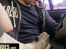 Hot Driver Jonas Matt Agrees To Give Chiwi Black A Ride If He Gives Him His Asshole - Dick Rides