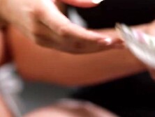 Seductive Babe Emily Mangolina Fingers Hairy Pussy in Hot Shower - GirlsWay