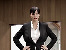 Lesbo Employee suggests her ebony boss her large PAWG butt for a specific favour