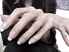 Beautiful Long Fingernails And Hand Close-Ups