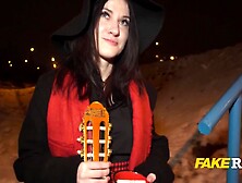 Busking Musician Gets Fuck For Cash