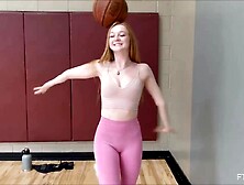 Skinny redhead,  Sierra is using a glass sex toy to drill her butt whilst masturbating