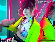 Public Sloppy Deepthroat in a Rave Bath