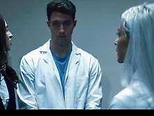 Concupiscent Doctor Bangs Lab Partner Previous to Unbirthing Him FULL SCENE