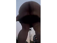 Bbw pulls pants down shakes her ass then plays with her exposed tits