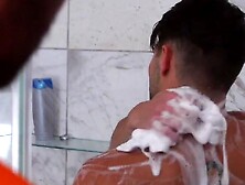 After Taking A Shower Together,  Two Horny Guys Ended Up Packing Each Other's Butts