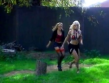 Hot blond bitch want some double penetration with her man's