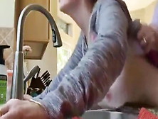 Fucking Friends Wifey In Kitchen