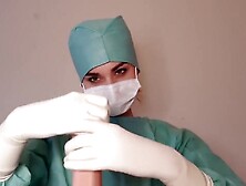 Handjob nurse glove cum