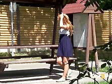 Horny femmes are urinating in public places or fondling their vags while no one is witnessing