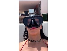 Scuba mask dry breath holding