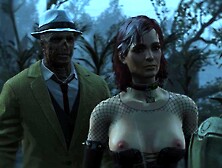 Half-zombie,  Half-people Fuck a Pregnant Cute Brunette | Porno Game 3d