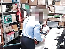 Brunette Thief Sucks Lp Officers Cock