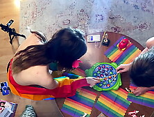 Fishing Game Jizz Hand-job Challange Contest with Thin Tight Snatch College Slut Liz and Pornstar Bella