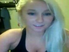 Sexy Blonde Teen Flashes Tits And Pussy