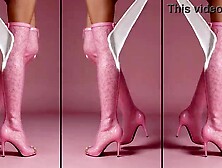 Gals in hawt high-heel-boots love it to cover there legs in cum and show it public