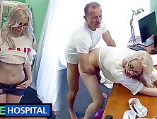 Tall BLONDE English babe banged by a foreign doctor - Fake Hospital