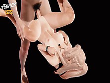 Stunning Blonde Cums From Giant Meat - 3D Animation