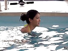 Enticing Cutie Invites Swimming Coach To Taste Her Tight Cunt