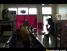Couple Fucking At A Restaurant