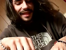 Devin Reynolds almost douses his plate with his own special mayonnaise after wanking