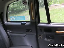 Fake taxi driver fucks neighbour in cab in public