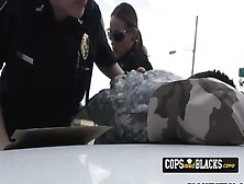 Busty Police Apprehend Suspicious Soldier After Lying To Them