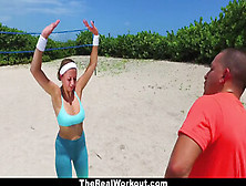 Therealworkout - Big Tits Chick And Her Trainer