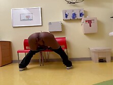 Ebony Stone - She Masturbated,  And Squirted In A Hospital!