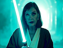 Old lady Princess Leia: Swallowing Han Solo While Stroking Herself - Solo!