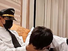 Asian Pilot Anal Crew In Hotel